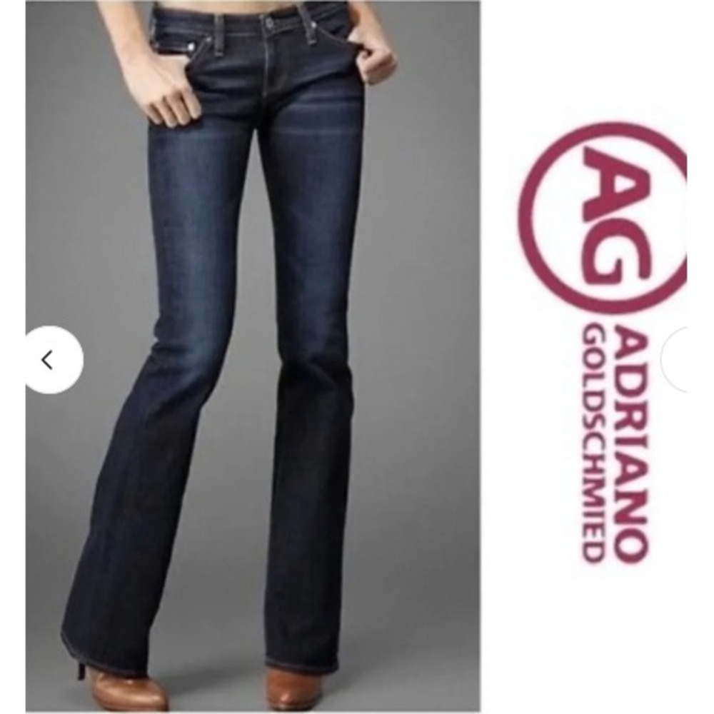 AG Adriano Goldschmied The Kiss Bootcut Jeans Dark Wash Low Rise Size 27R